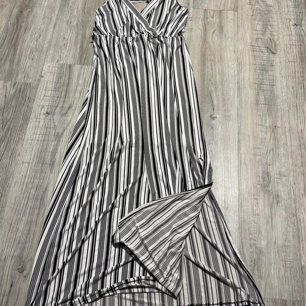 Kaileigh Striped Maxi Dress Women Size Large